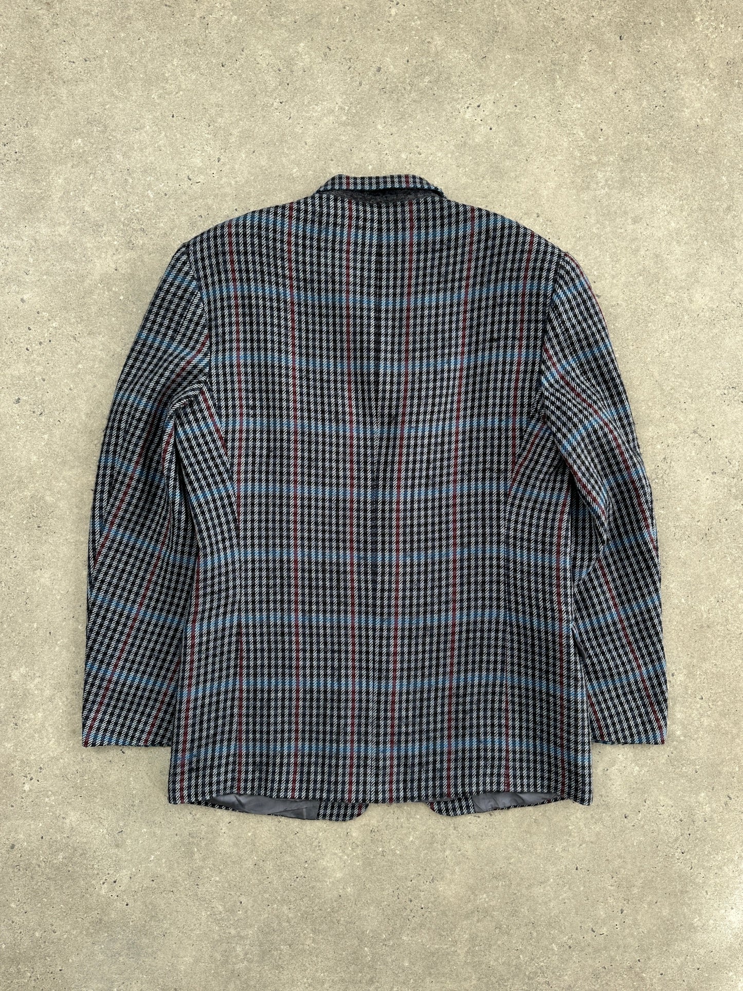 Christian Dior Monsieur 1990s Brushed Wool Houndstooth Blazer - 42R/XL