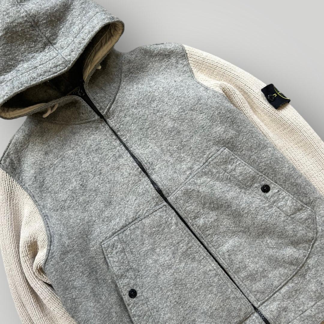 Stone Island AW/08 Poly Felt Zip Up Hoodie S