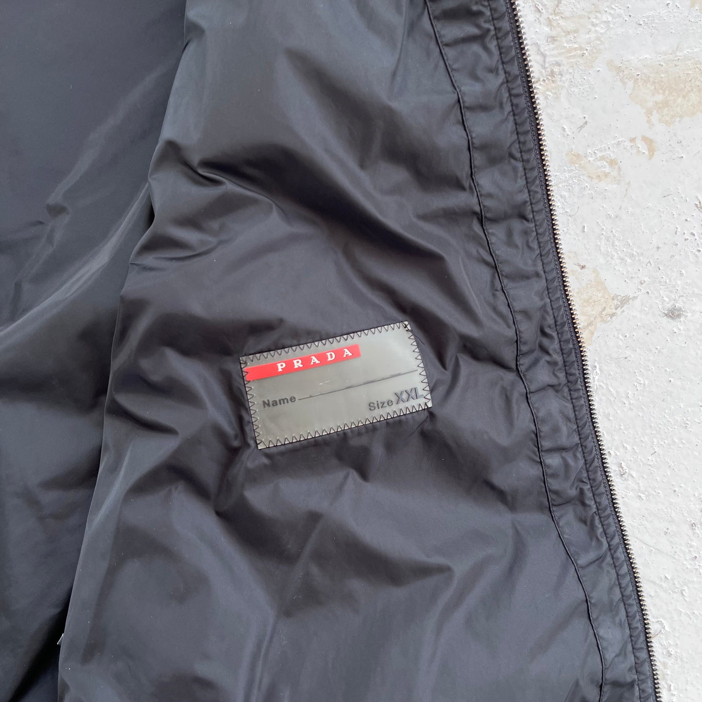 fw2008 prada sport hooded padded black windbreaker | Black, Black