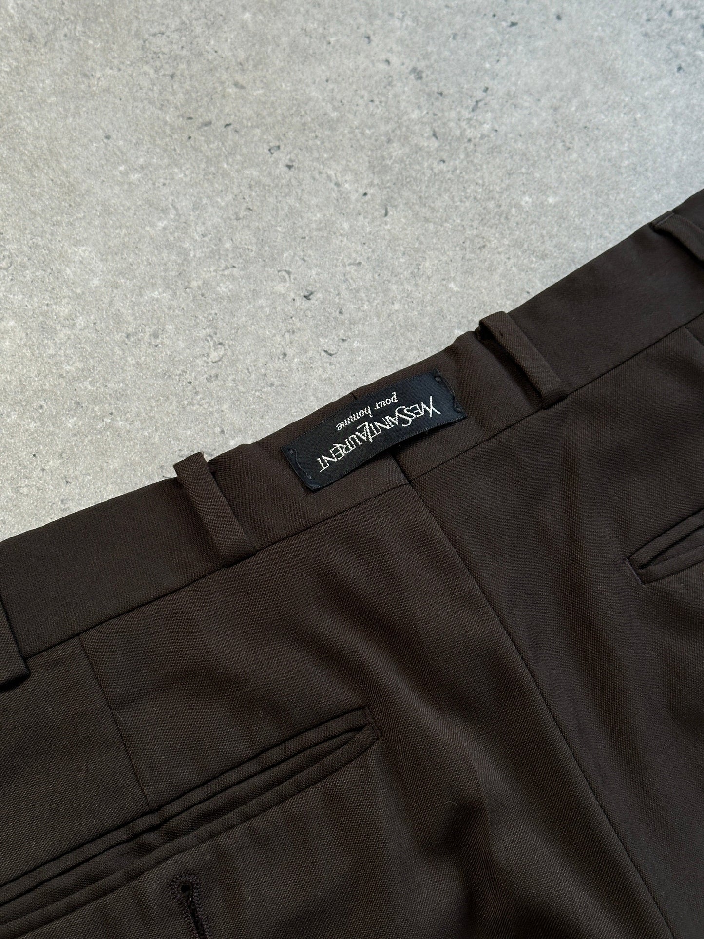 Yves Saint Laurent Pour Homme 1990s Pure Wool Tailored Trousers - W28