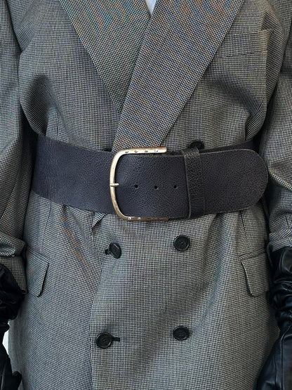 Italian Vintage 1990s Chunky Leather Belt - W33-37