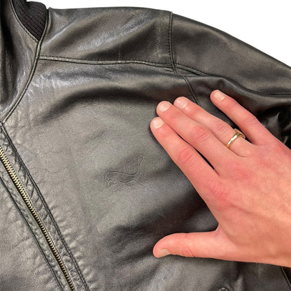 2000's Puma Limited Edition Hooded Lambskin Jacket (L) | Default Title, Black