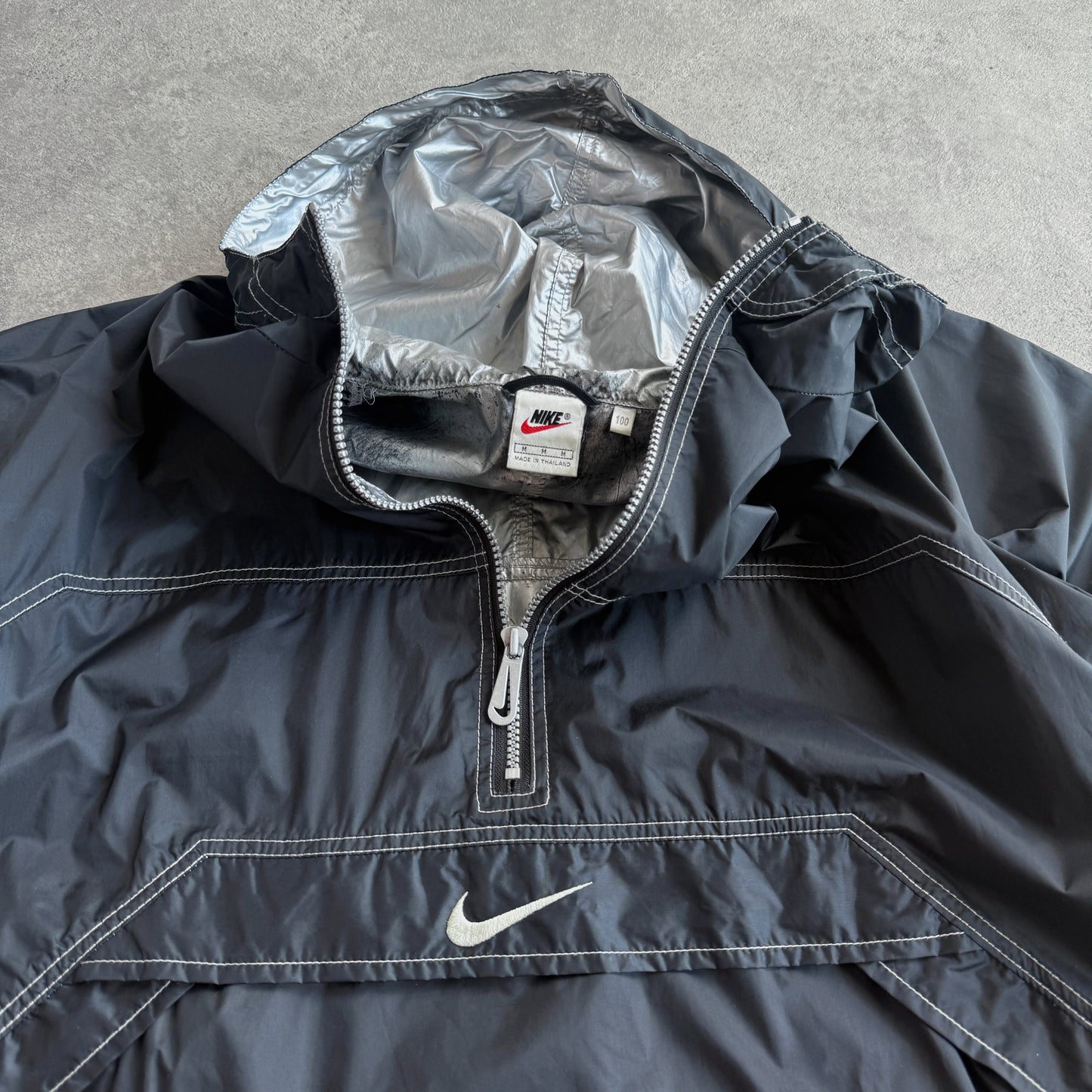 Nike 1990s 1/2 zip lightweight technical shell jacket (M)