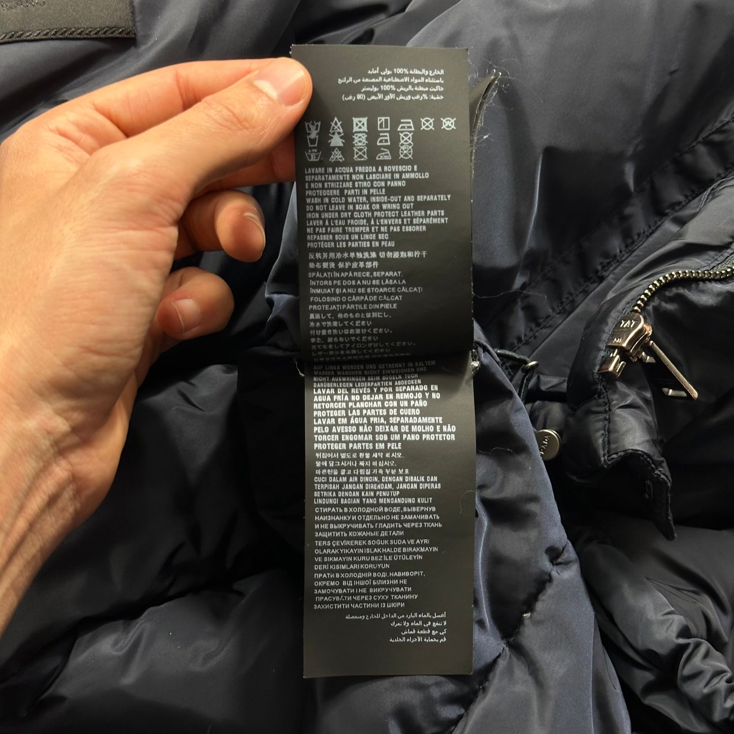 Prada 2020 Multipocket Plaque Logo Nylon Down Puffer - IT50 (L)