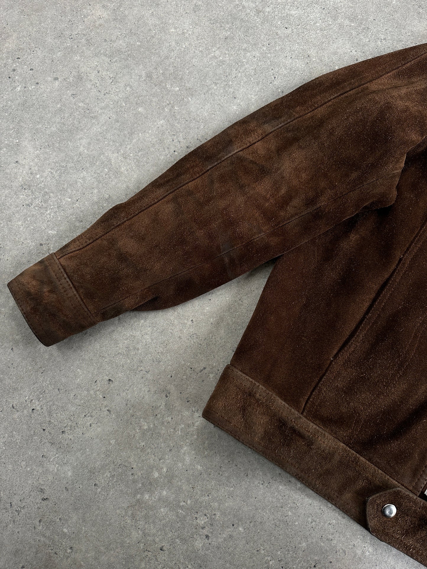 Vintage Dagger Collar Suede Jacket - L