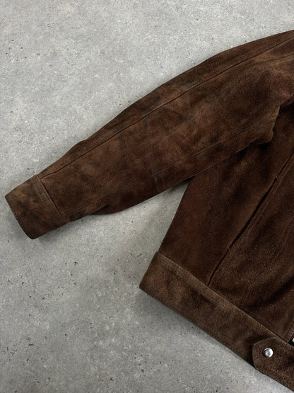 Vintage Dagger Collar Suede Jacket - L