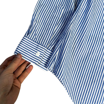 Armani Jeans 00’s Striped Longsleeve Shirt L | Large, Blue