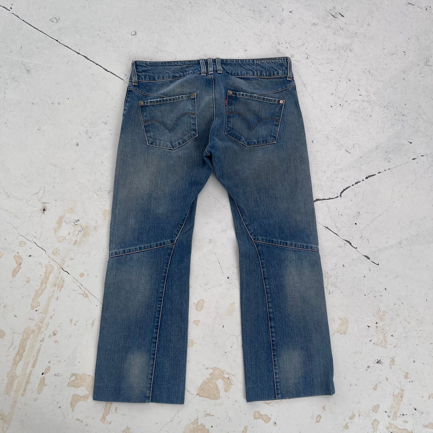 vintage levis engineered low rise jeans | Blue, Red