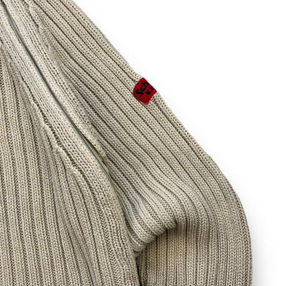 2000's Schott NYC Dual Zip Knitted Balaclava Hoodie (M) | Default Title, Beige