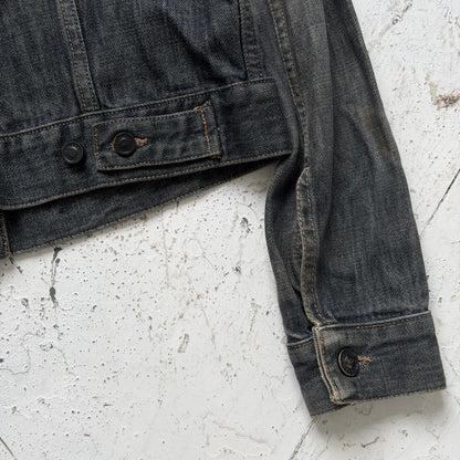 2000s gucci by tom ford denim jacket | O/S, Red
