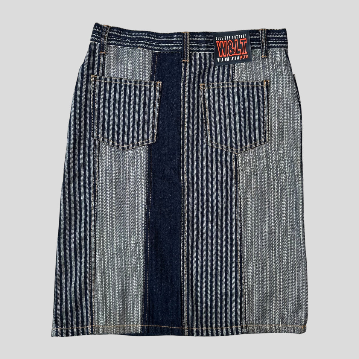 W+LT 00’s Denim Patchwork Skirt - S/M | Small, Blue