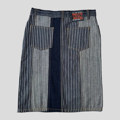 W+LT 00’s Denim Patchwork Skirt - S/M | Small, Blue
