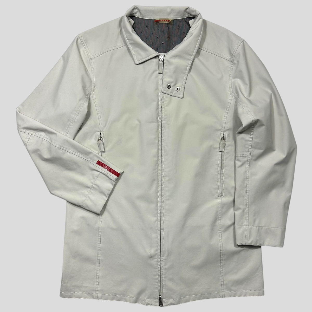 Prada Sport AW00 Goretex Perforated Ventilation Trench Coat  - M | White