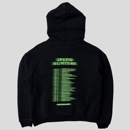 Balenciaga 2018 Speed Hunters Cropped Graphic Hoodie - S | Default Title, Black