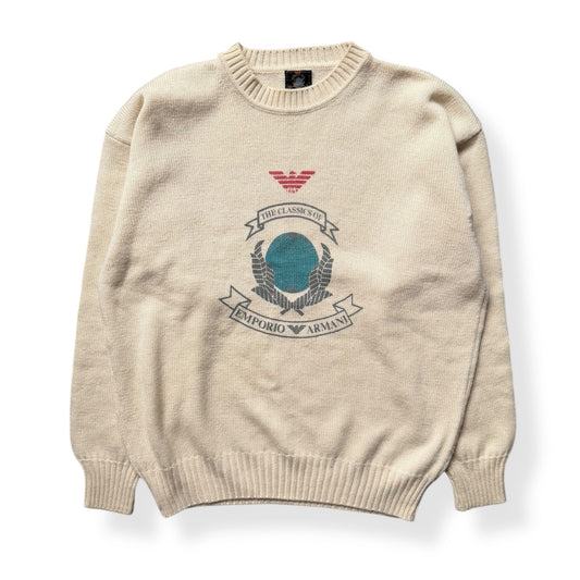 1980's Emporio Armani Knitted Jumper (M) | Default Title, Cream