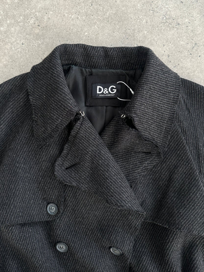 Dolce & Gabbana Wool Double Breasted Belted Coat - L