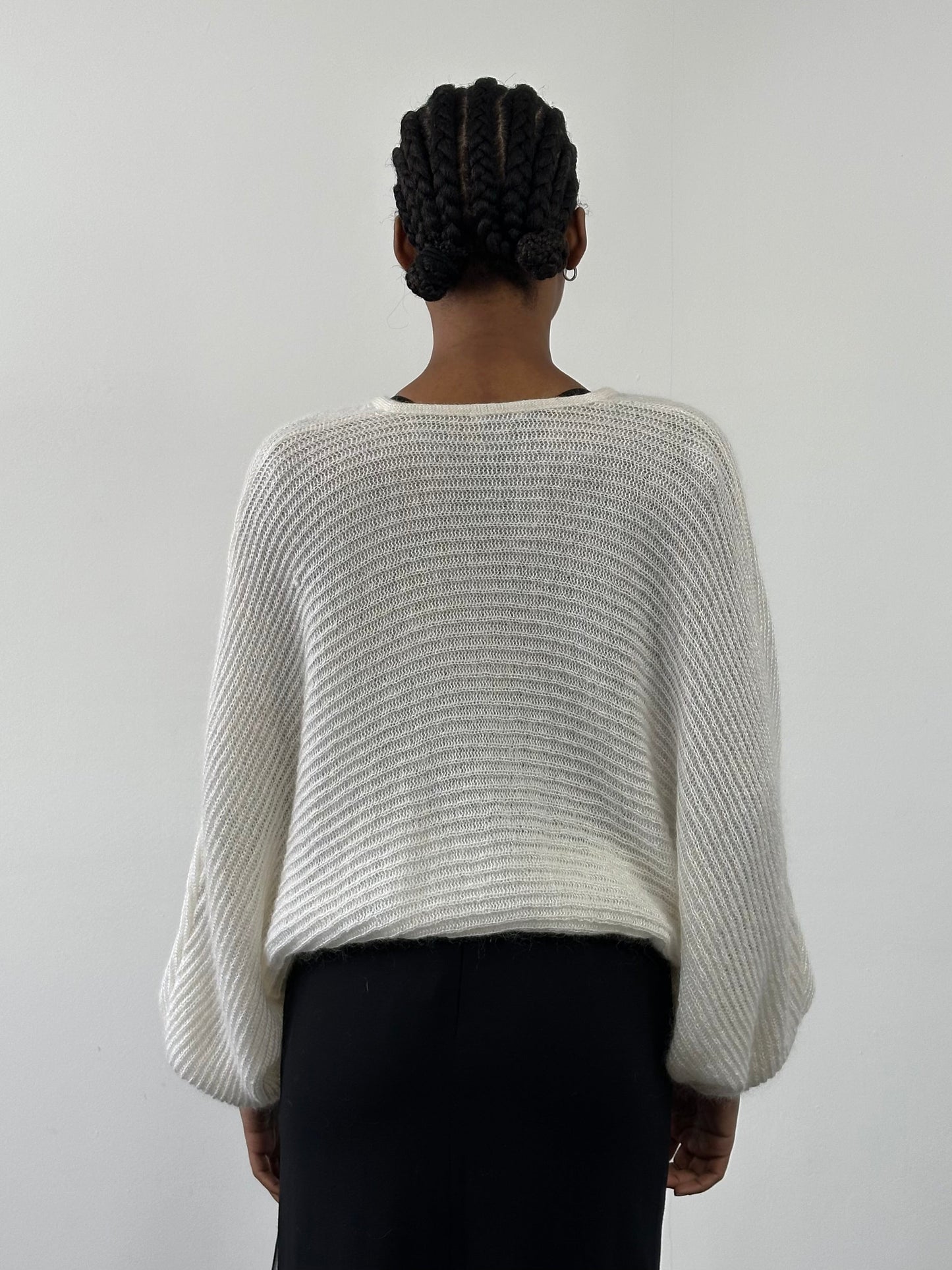 Italian Vintage 1990s Mohair Knitted Cardigan - M