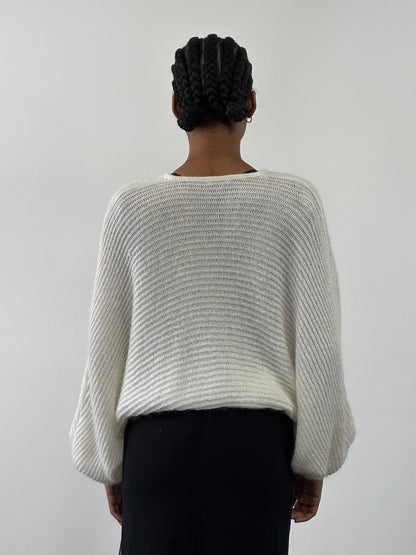 Italian Vintage 1990s Mohair Knitted Cardigan - M