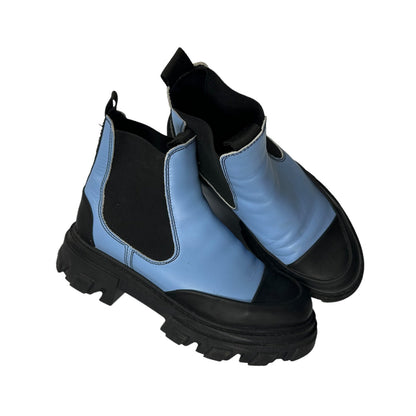 GANNI Chunky Blue Ankle Boots