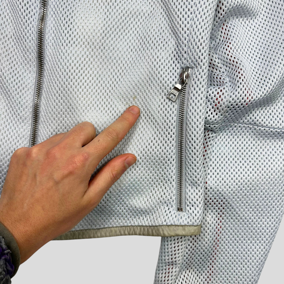 Prada Sport SS00 Technical Mesh Moto Jacket - IT46 | Small, Blue