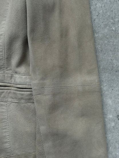 Armani Collezioni 2000s Double Zip Suede Jacket - XS/S