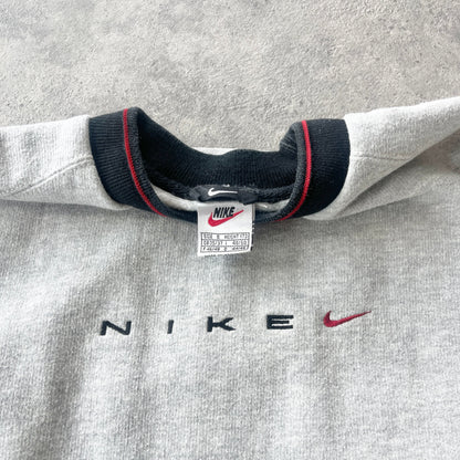 Nike 1990s heavyweight embroidered spellout sweatshirt (S)