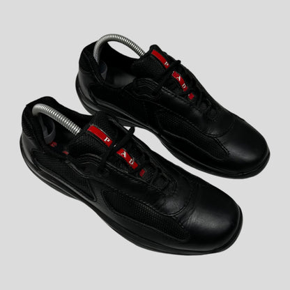 Prada Americas Cup Triple Black Matte Leather - UK7