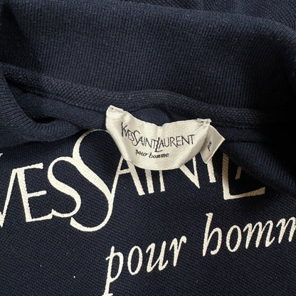 Yves Saint Laurent YSL Navy Striped Polo Shirt