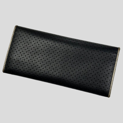 Prada Milano 00’s Perforated Saffiano Leather Flap Continental Wallet