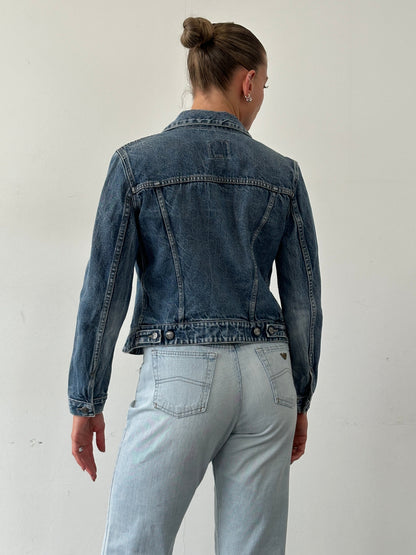 Gas Fitted Pure Cotton Denim Jacket - S