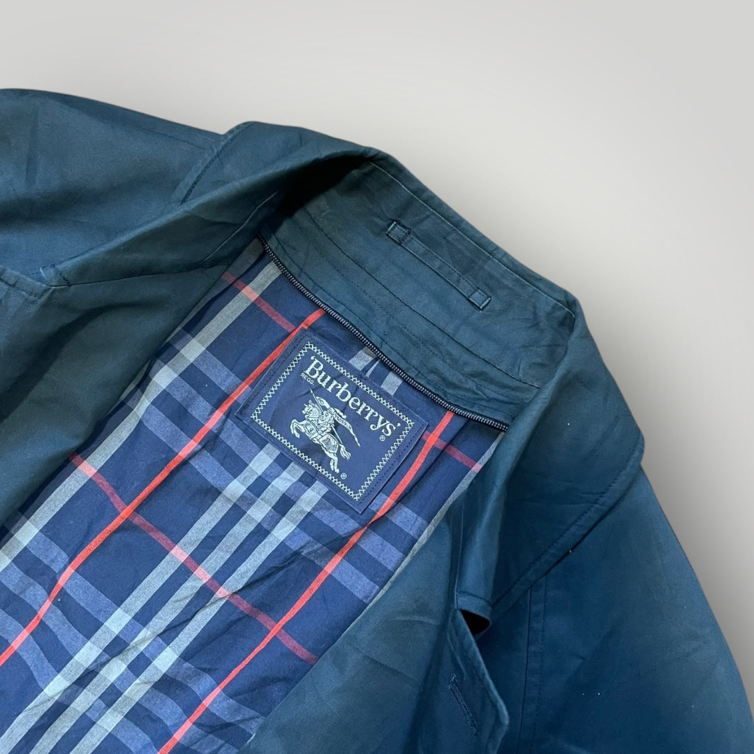 Burberry 90s Navy Trench Coat M/L