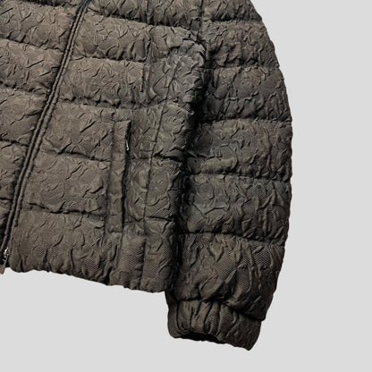 Prada 2014 Extreme Fur Hooded Silk & Wool Textured Puffer Jacket - IT44 (S) | Default Title, Blue
