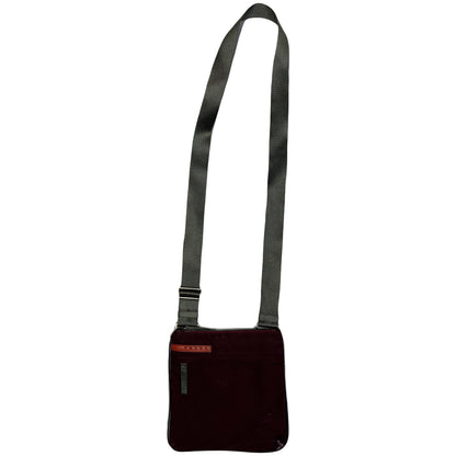 Prada Sport Side Bag In Burgundy Red