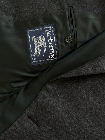 Burberry 1990s Pure Brushed Wool Single Breasted Blazer - 38R/M