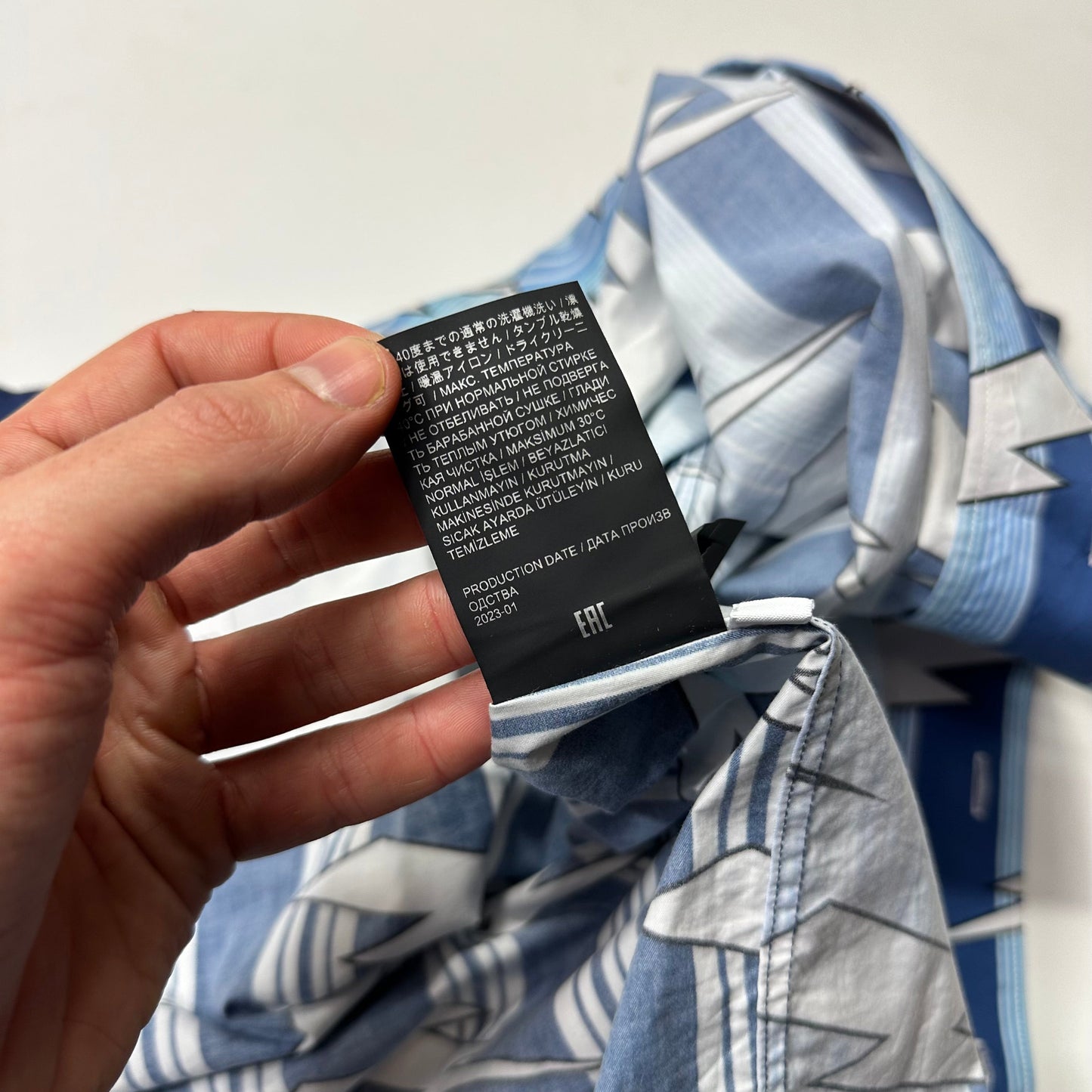 Neil Barrett 2023 Boxy Cuban Split Lightning Bolt Shirt - XL