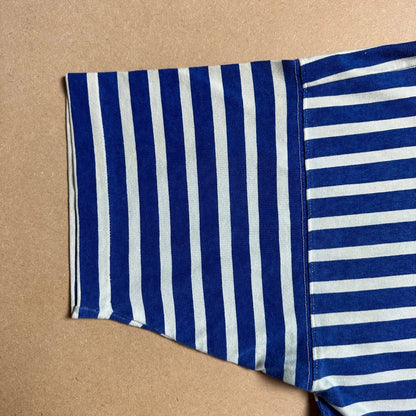 S/S 1992 Cobalt Blue Life Safer Striped Reflective Spell Out T-shirt