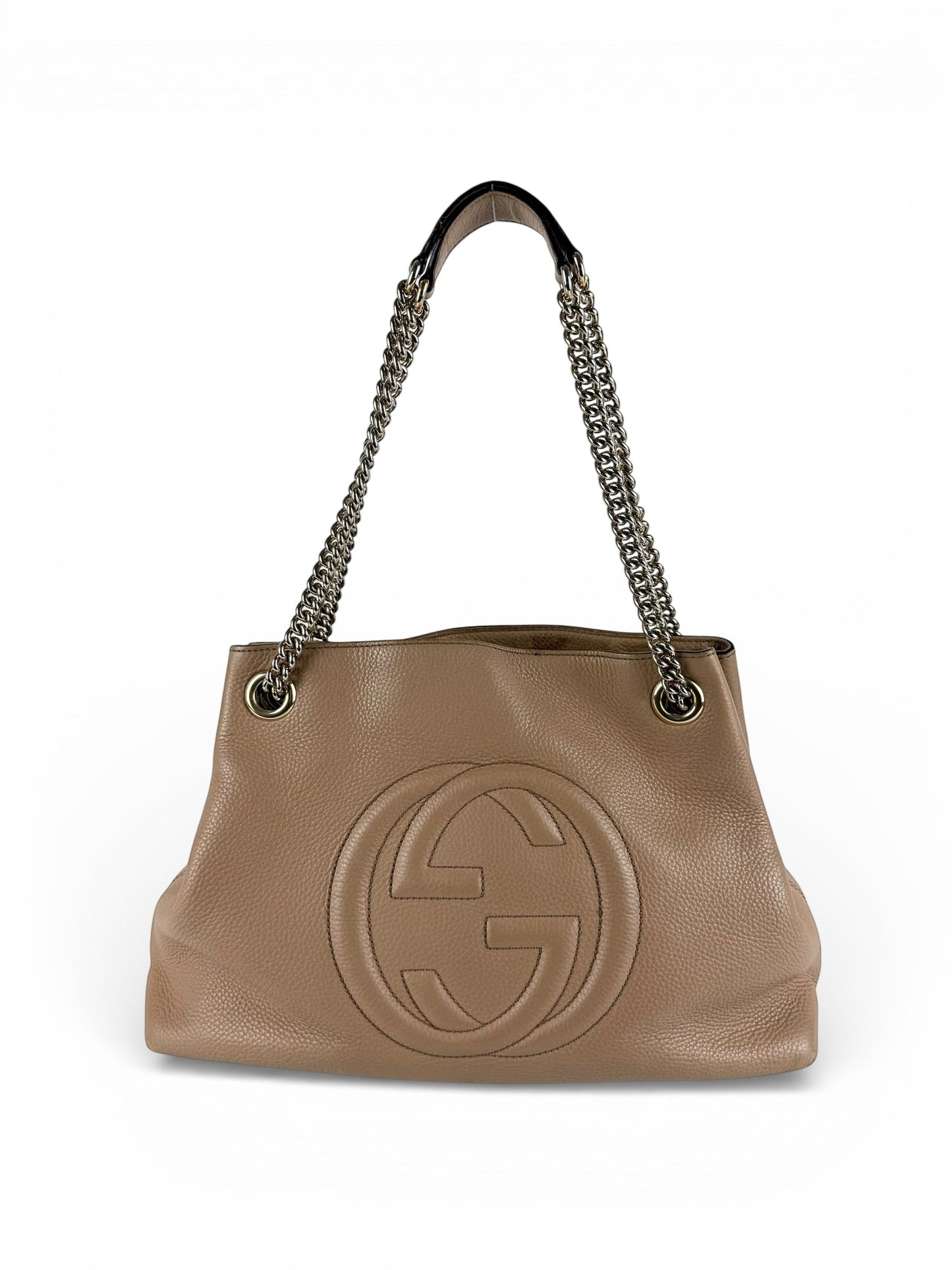 Gucci GG Pebbled Calfskin Soho Chain Handbag | O/S, Multicoloured