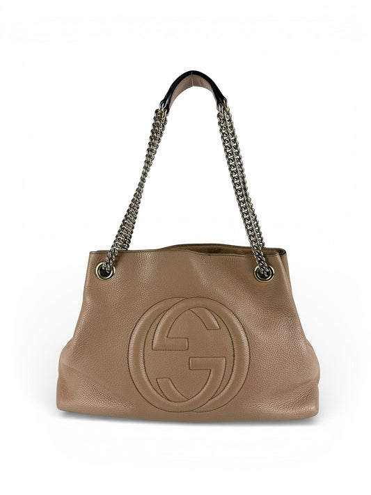 Gucci GG Pebbled Calfskin Soho Chain Handbag | O/S, Multicoloured