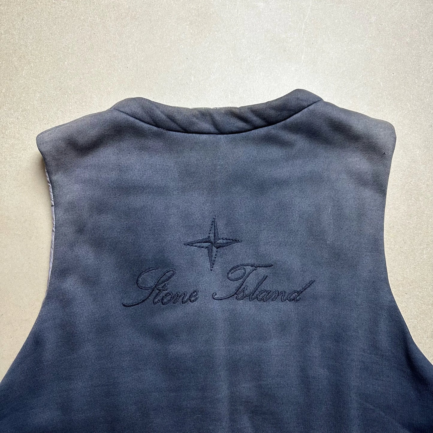 A/W 1987 Sun Faded Padded Script Cargo Vest