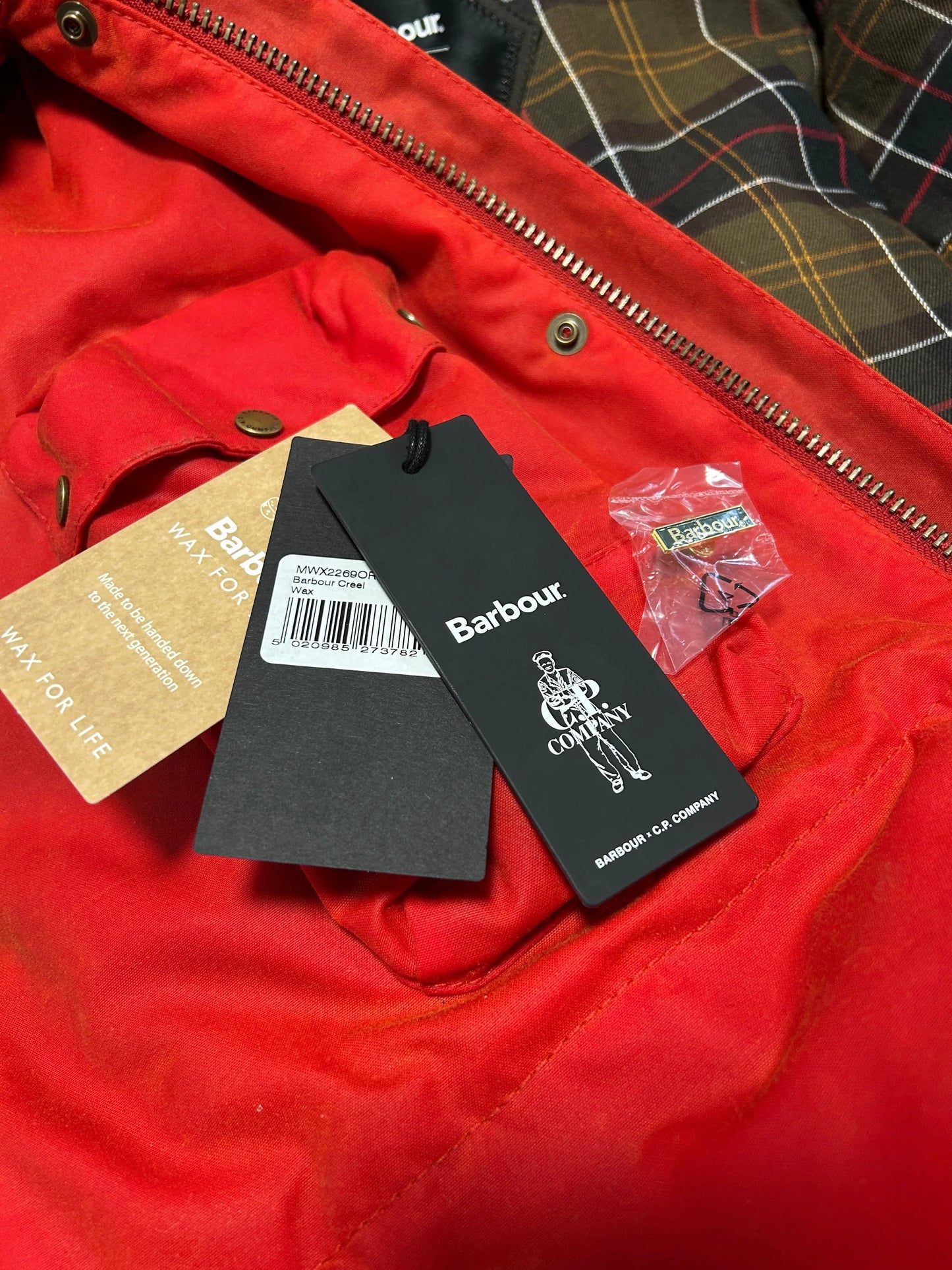 AW 2023 C.P. Company x Barbour Creel Wax Goggle Jacket L