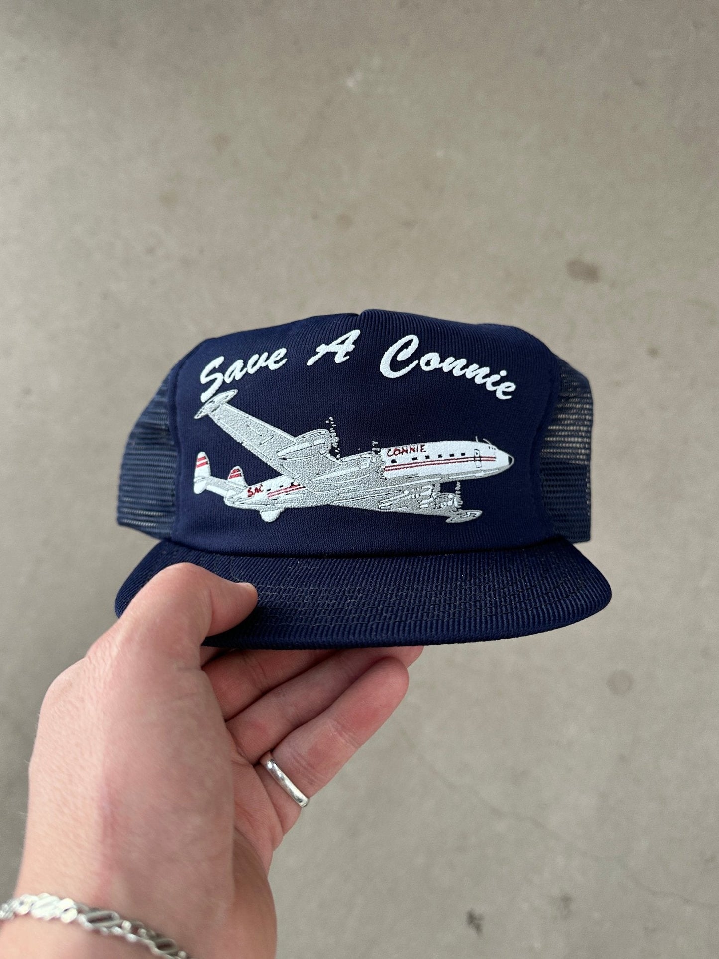 1990’s Save A Connie Trucker Cap | O/S, Navy