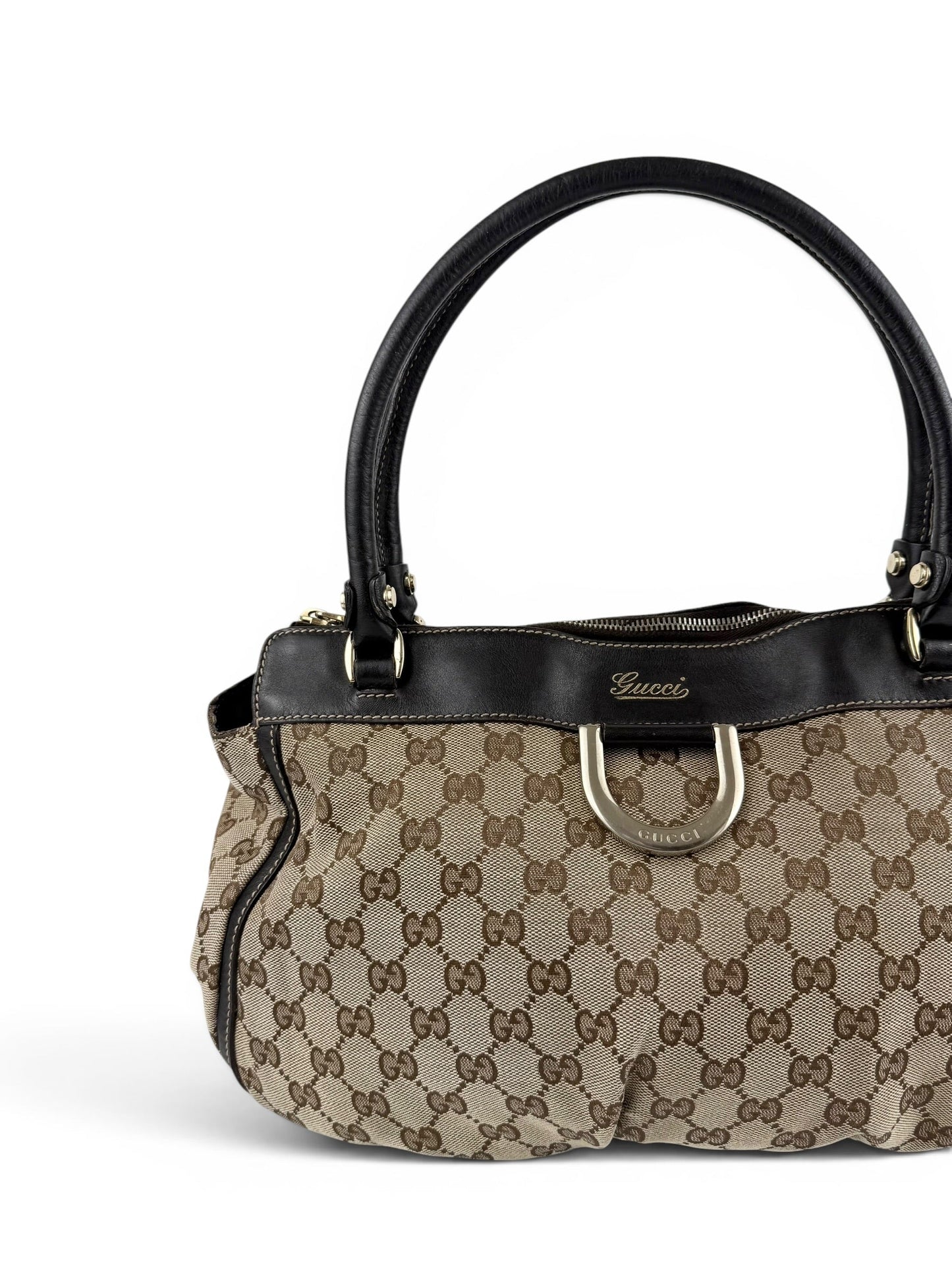 Vintage 90s Gucci Monogram GG Handbag | O/S, Brown