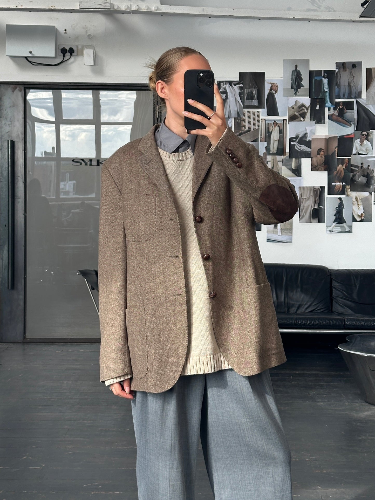 Ralph Lauren Polo 2010s Pure Wool Herringbone Blazer - 44R/XL