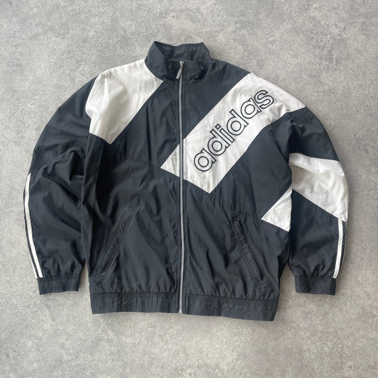 Adidas 1990s lightweight embroidered spellout shell jacket (M)