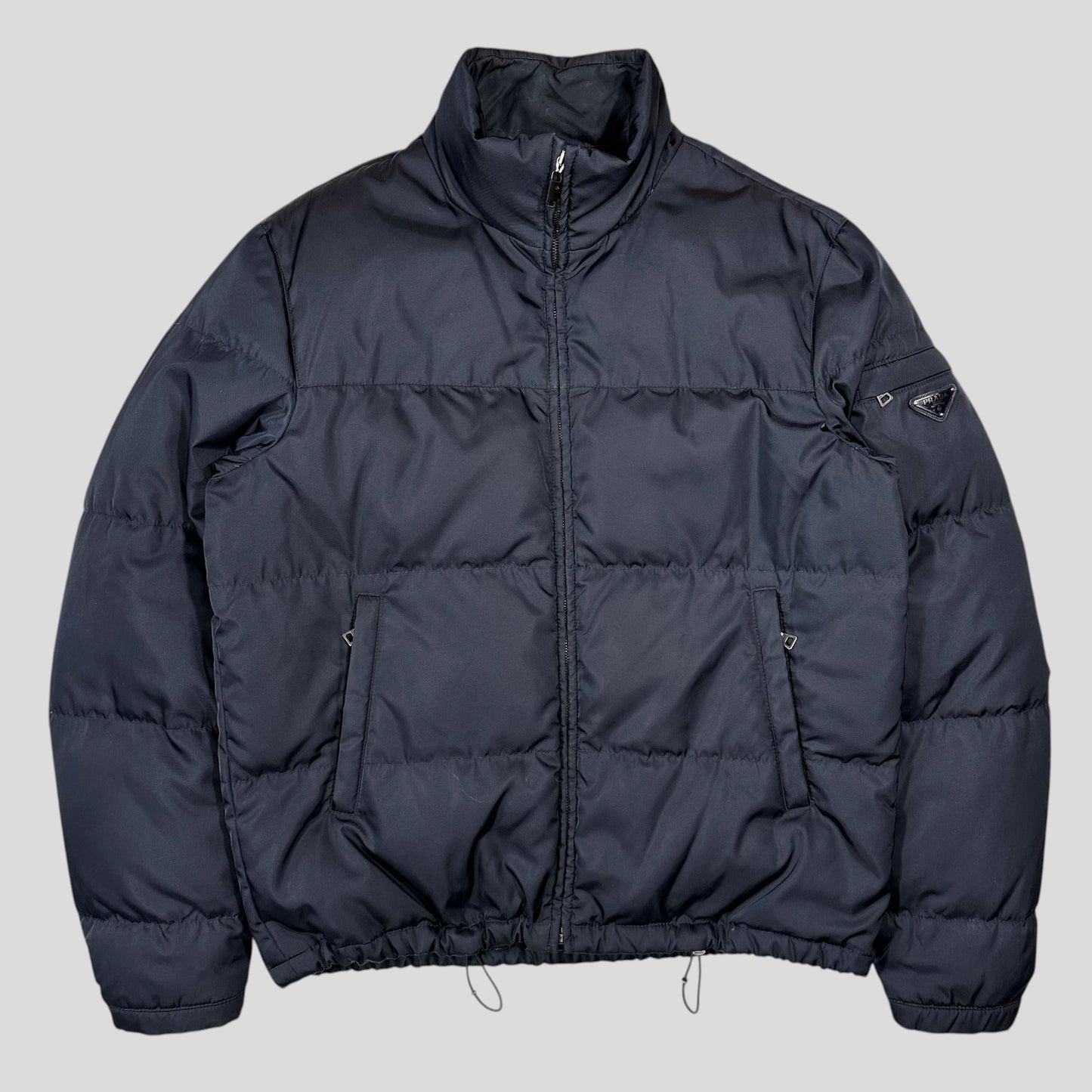 Prada 2011 Extra Fine Gabardine Nylon Triangle Logo Puffer - IT50 (L)