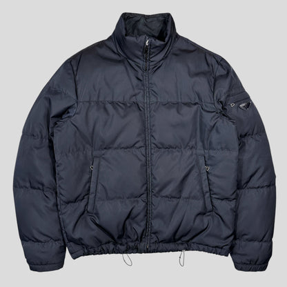 Prada 2011 Extra Fine Gabardine Nylon Triangle Logo Puffer - IT50 (L)