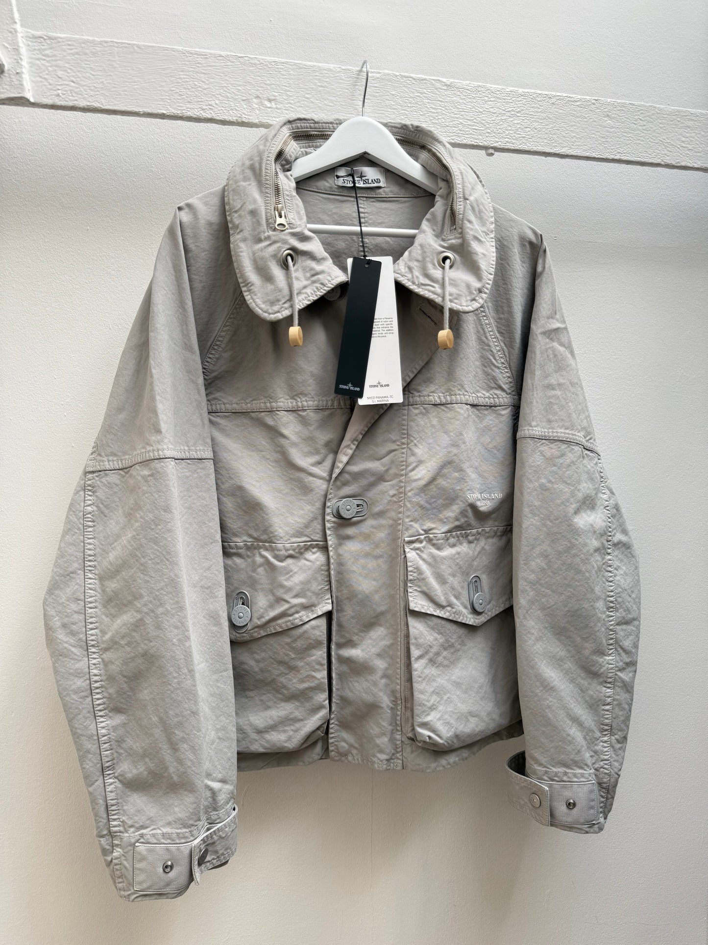BNWT Stone Island SS26 Nyco Panama Marina Sail Jacket (L) | Large, Grey