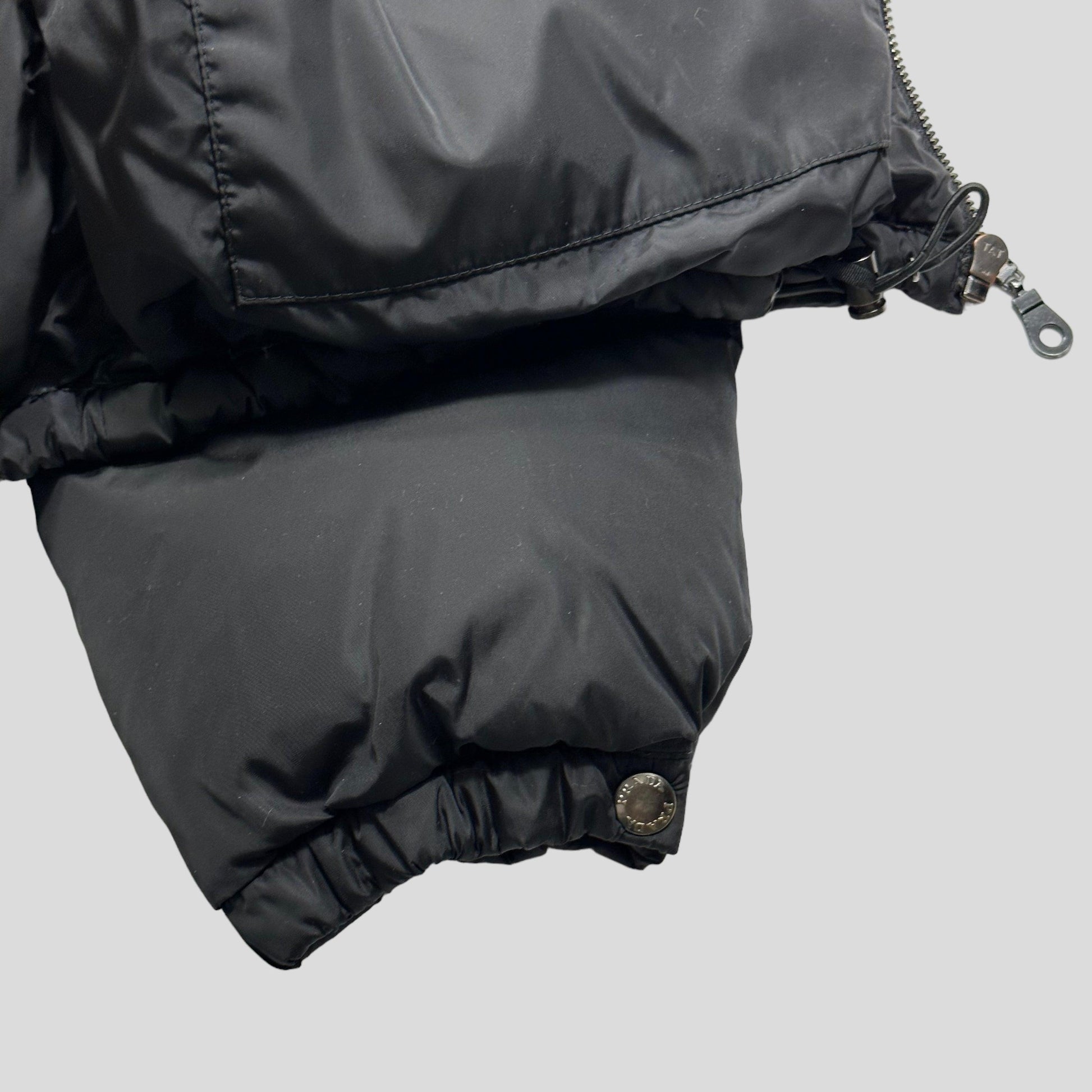 Prada Milano 2017 Black Nylon Goose Down Puffer Jacket - IT52 - Known Source