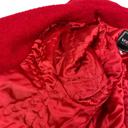 Versace c.1994 red boucle coat