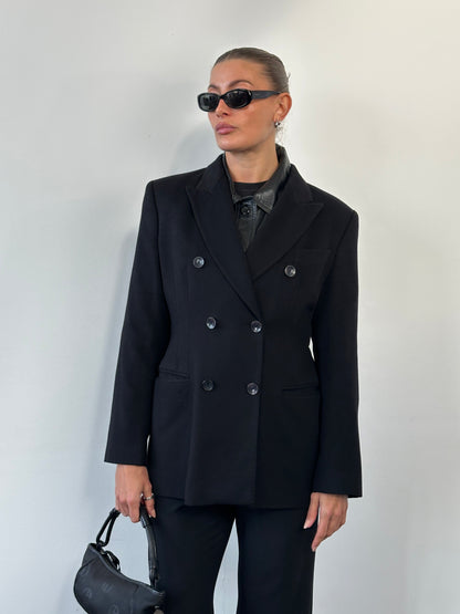 Gianfranco Ferre 1990s Wool Cashmere Double Breasted Blazer - M